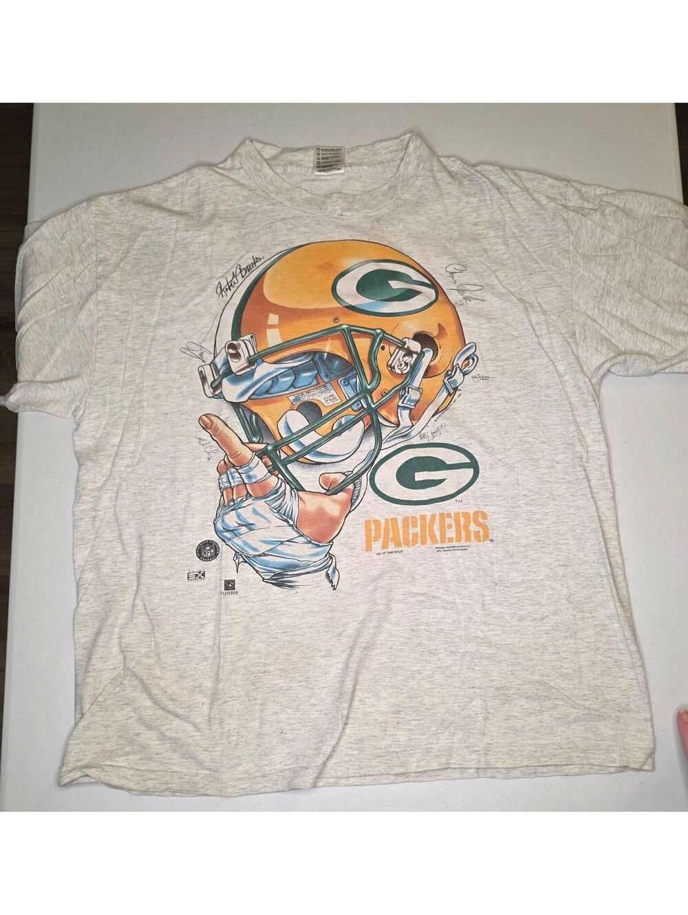 1996 NFL Greenbay Packers Big Helmet Single Stitch Tee